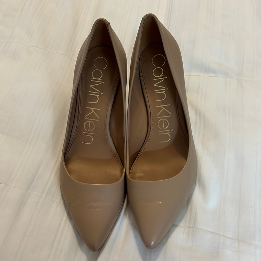 Calvin Klein Beige Leather heels